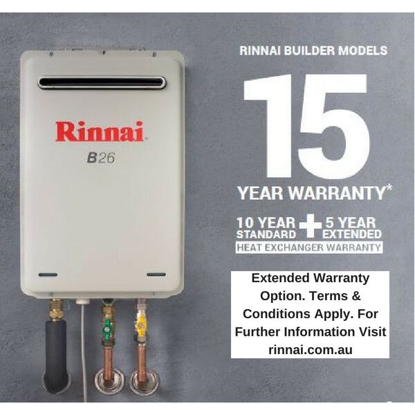 Rinnai B26 Builders Series Continuous Flow Hot Water