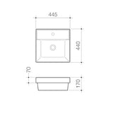 Caroma Teo 2.0 450 Inset Basin 1TH