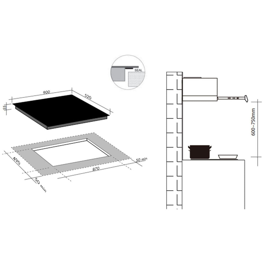 Artusi 90cm Ceramic Cooktop