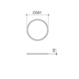Caroma Liano II 400mm Round Basin Dress Ring Matt Black