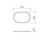 Caroma Liano II 530mm Pill Basin Dress Ring Matt Black