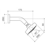 Caroma Liano Nexus Multifunction Fixed Shower Chrome
