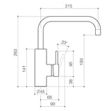 Caroma Liano Nexus Sink Mixer Black