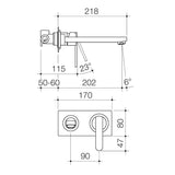 Caroma Saracom Wall Basin Mixer