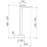 Caroma Contura Freestanding Bath Mixer