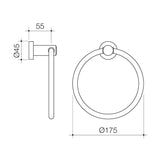 Caroma Cosmo Metal Towel Ring