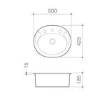 Caroma Concorde Vanity Basin 1TH