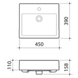 Caroma Liano Nexus Semi Recessed Basin NTH