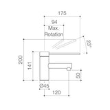 Caroma Irwel Pin Care Basin Mixer