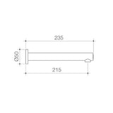 Caroma Pin Bath Outlet 215mm