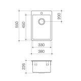 Caroma Compass 35 Litre Flushline Laundry Tub