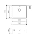 Caroma Compass 70L Flushline Laundry Tub