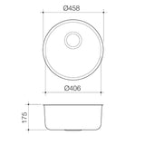 Caroma Luna Round Bowl Under-mount and Over-mount