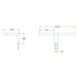 Avenir Artizen Hand Towel Rail - Left Facing