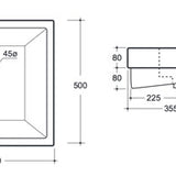 Parisi Fuori Box Semi Recessed Basin 1TH