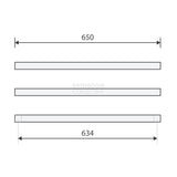 Avenir Cubo 65cm Heated Towel Rail Matte Black